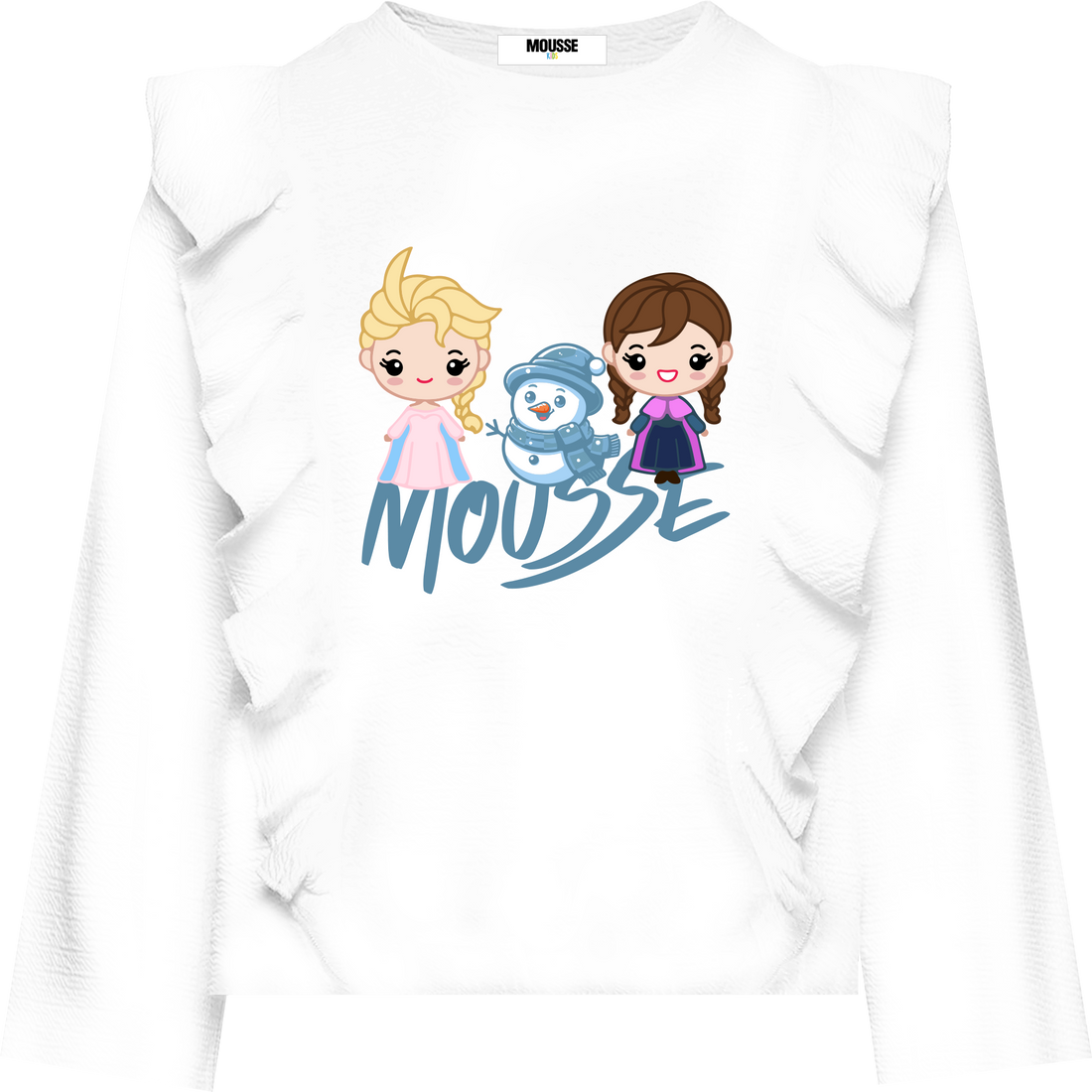 tshirt jersey rouches sisterice white