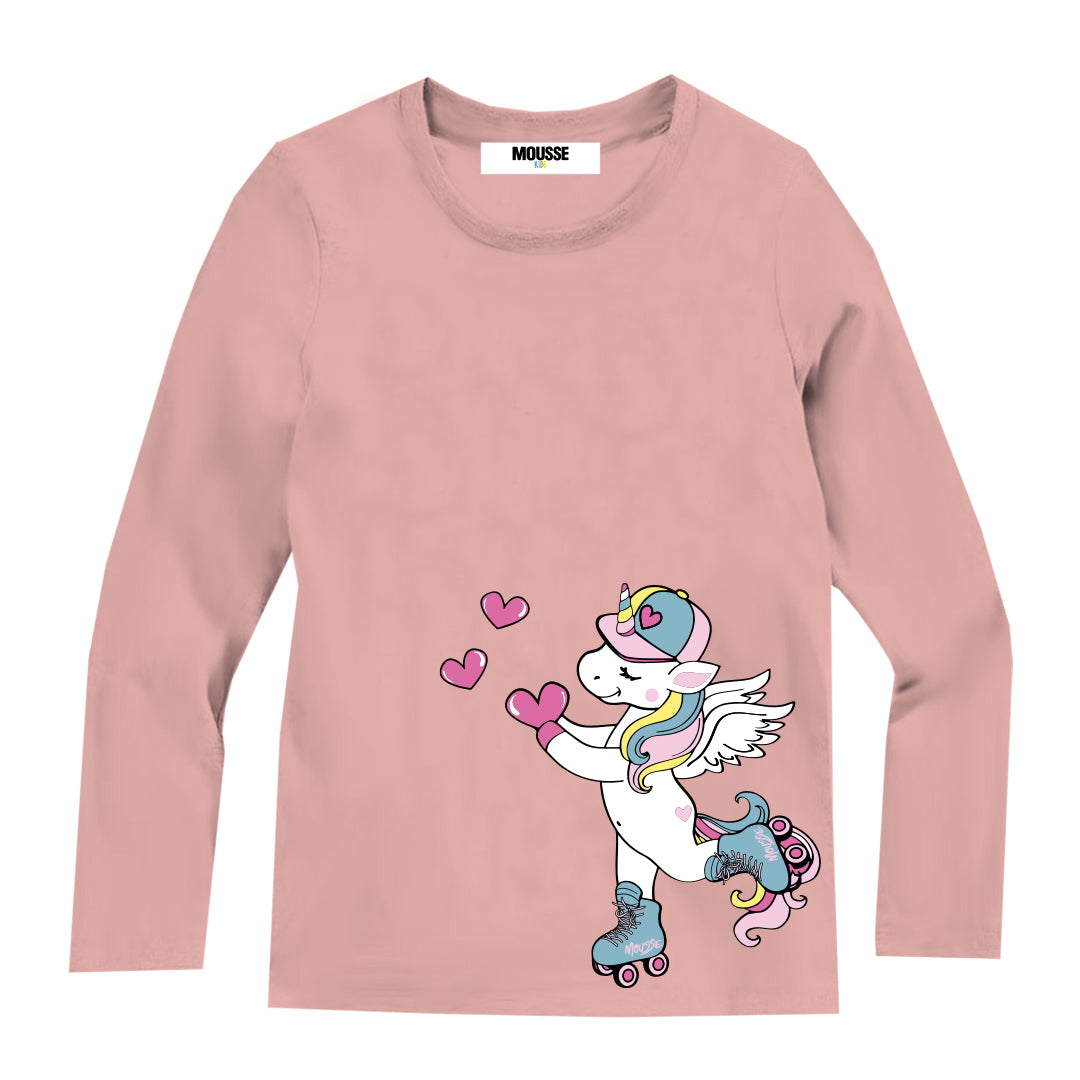 tshirt kids girl ml pink unicorn sweet2