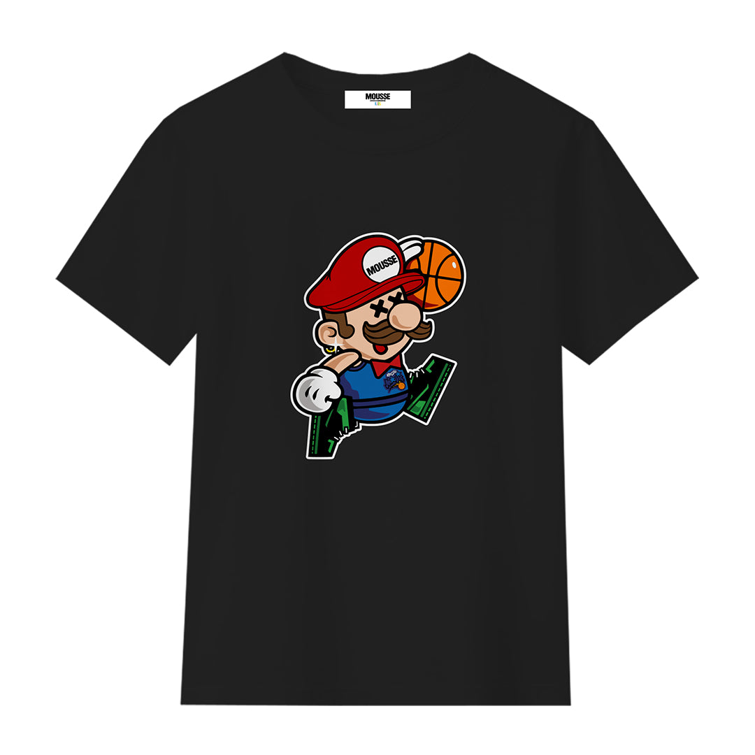 tshirt mc air mario black