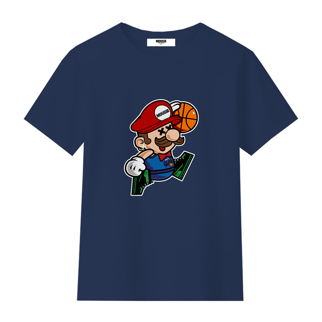 tshirt mc air mario blue