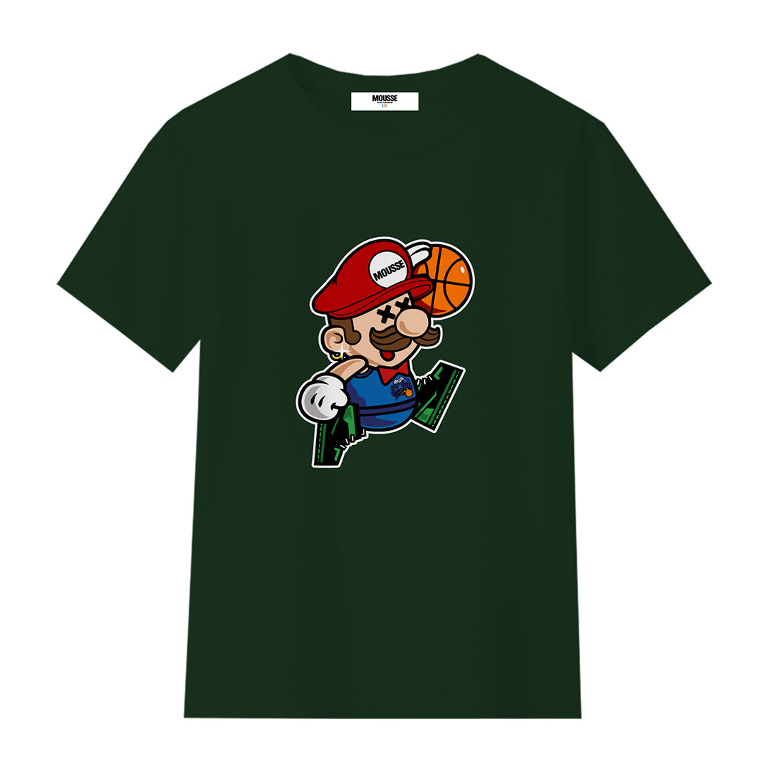 tshirt mc air mario green wood