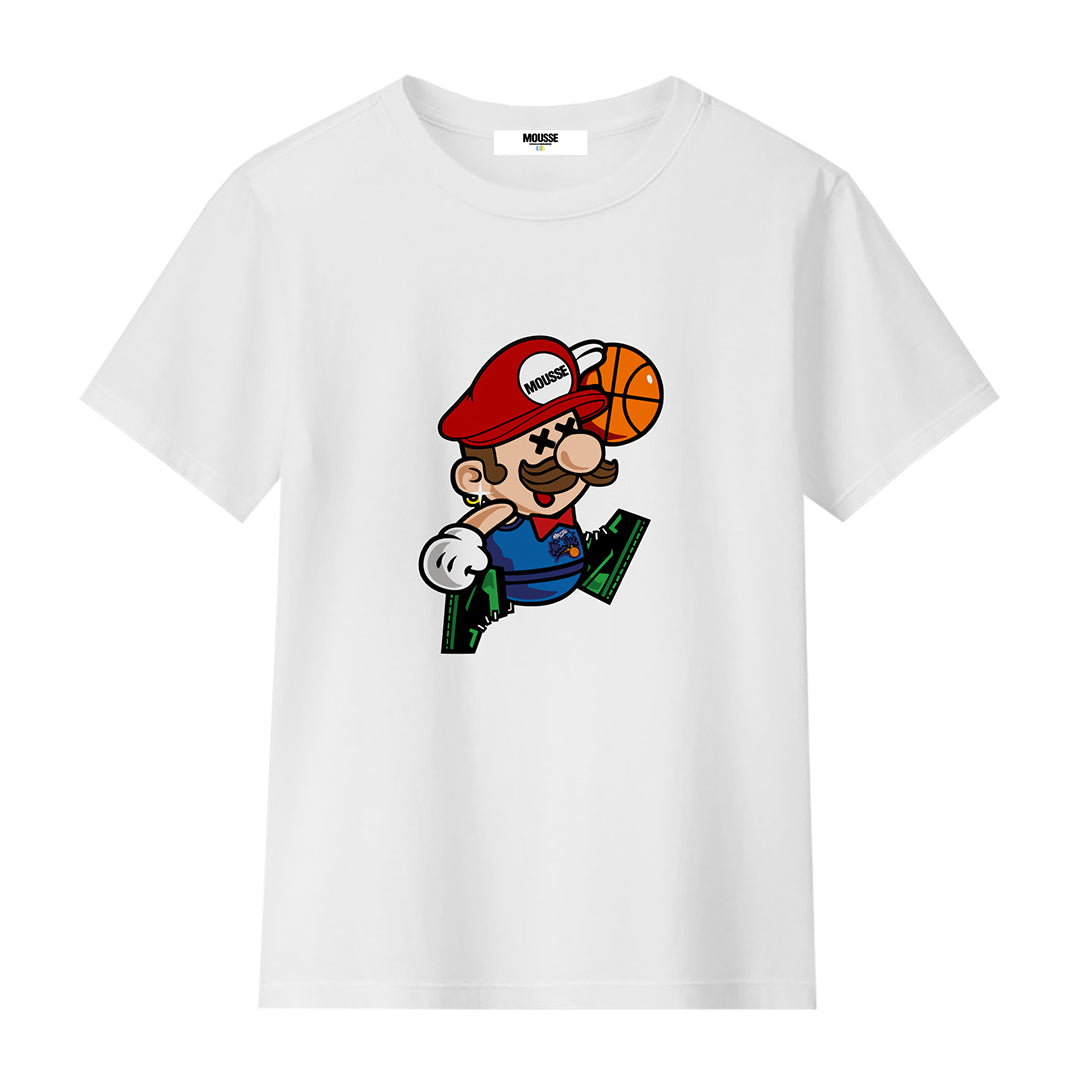 tshirt mc air mario white