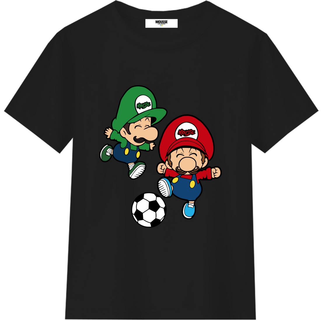 tshirt print boy brosoccer black