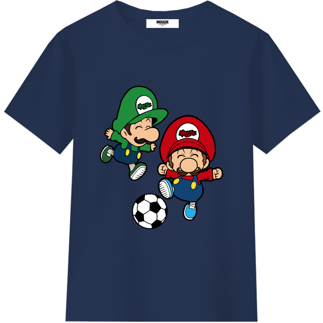 tshirt print boy brosoccer blue