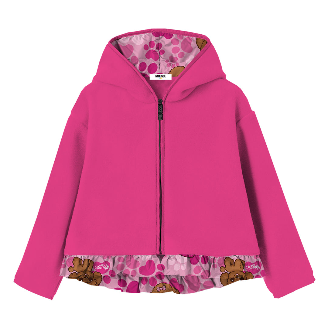 zip felpa rouches arthur fucsia